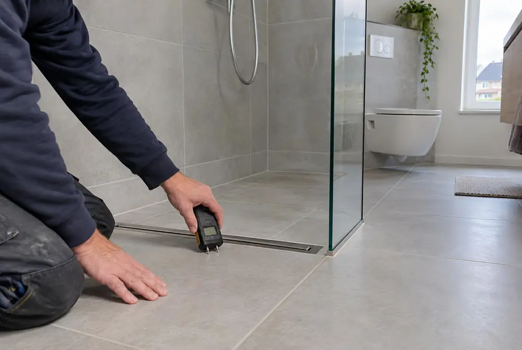 Lekdetectie Dieren – badkamer in een nieuwbouwwoning