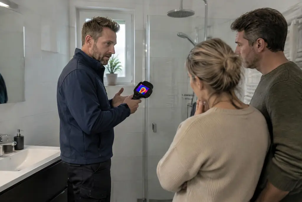 Lekdetectie Dieren – specialist legt bevindingen uit aan bewoner